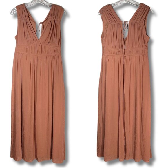 H&M Women's M Blush Pink Dress Empire Waist Sleeveless Recycled Formal Cocktail - Picture 1 of 12